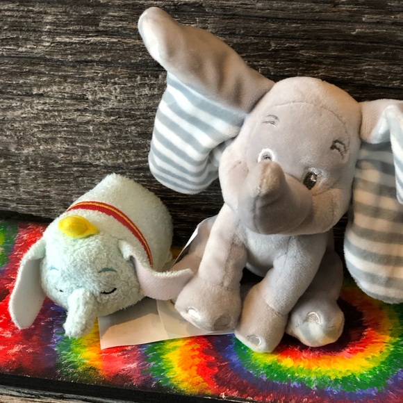 Disney Dumbo duo Pair of plush stuffed toys Tsum Tsum baby toy Nursery decor 🩶 - Picture 4 of 12